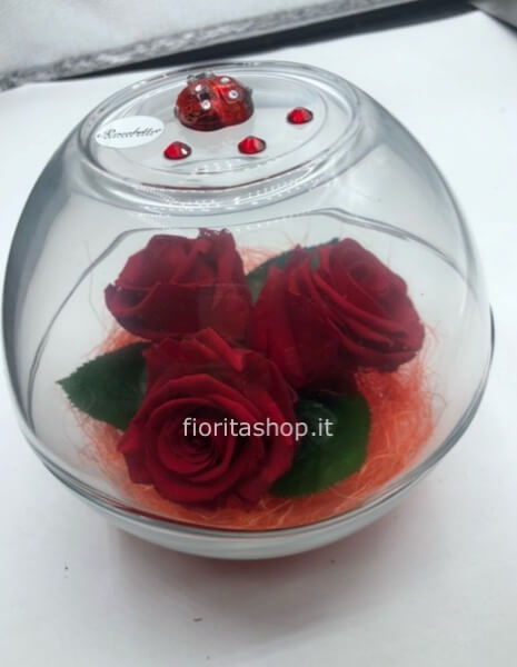 Sfera con rose stabilizzate
